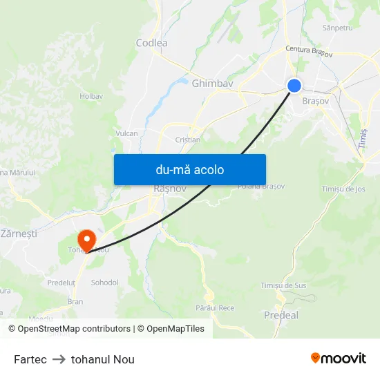 Harta de Fartec către tohanul Nou