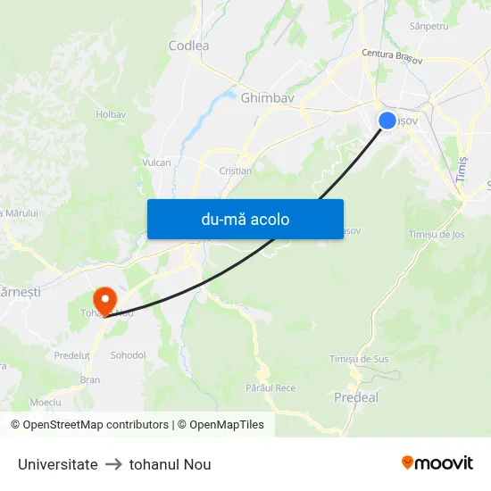 Harta de Universitate către tohanul Nou