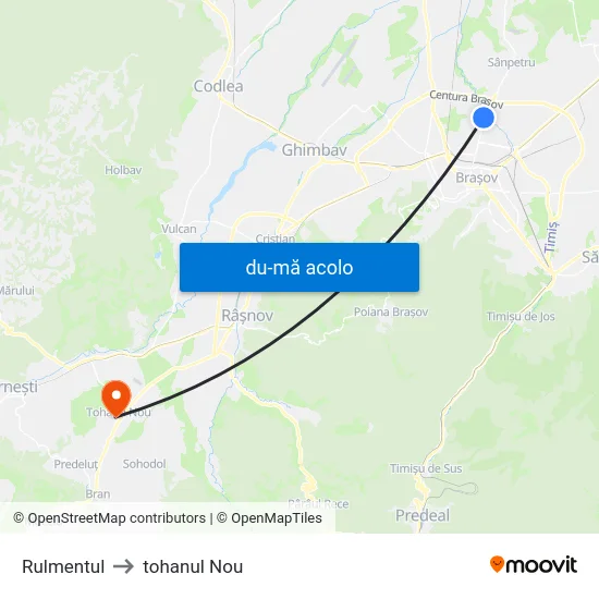 Harta de Rulmentul către tohanul Nou