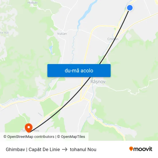 Harta de Ghimbav | Capăt De Linie către tohanul Nou