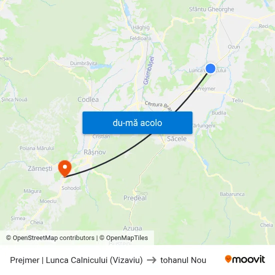 Harta de Prejmer | Lunca Calnicului (Vizaviu) către tohanul Nou