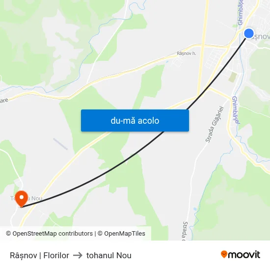 Harta de Râșnov | Florilor către tohanul Nou