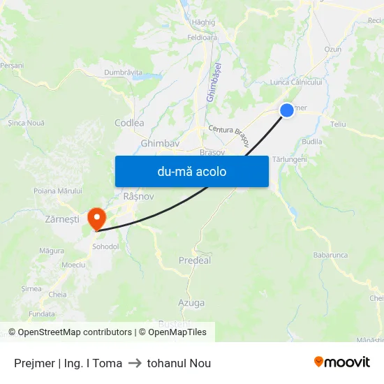 Harta de Prejmer | Ing. I Toma către tohanul Nou