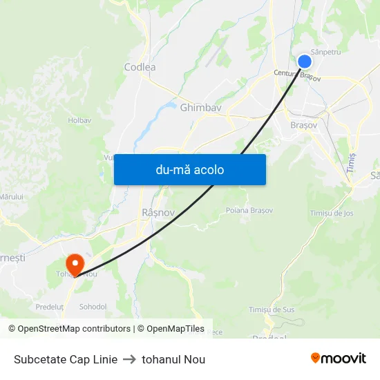 Harta de Subcetate Cap Linie către tohanul Nou