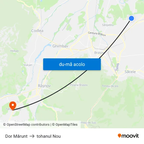 Harta de Dor Mărunt către tohanul Nou