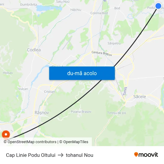 Harta de Cap Linie Podu Oltului către tohanul Nou