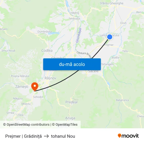 Harta de Prejmer | Grădiniță către tohanul Nou