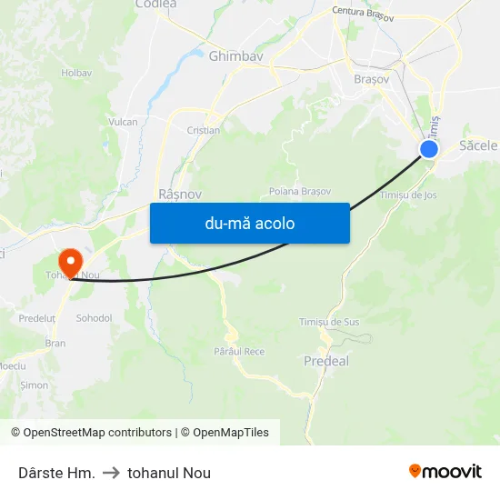 Harta de Dârste Hm. către tohanul Nou