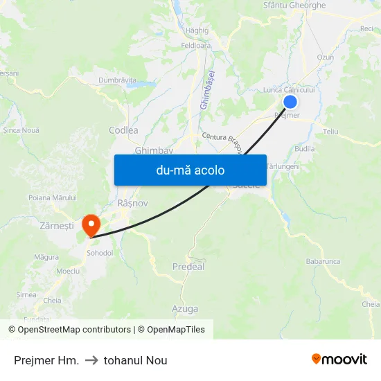 Harta de Prejmer Hm. către tohanul Nou
