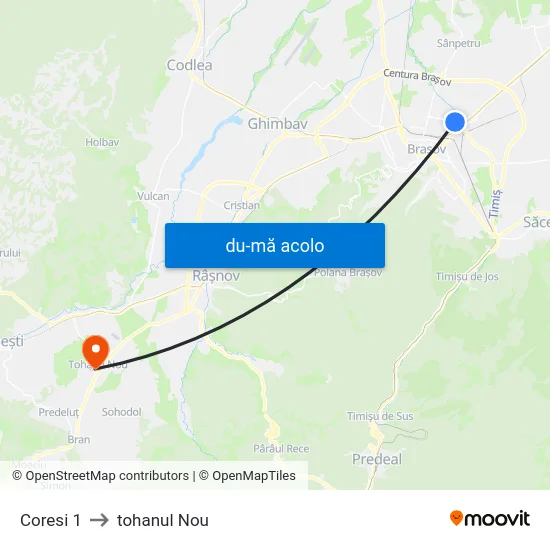 Harta de Coresi 1 către tohanul Nou