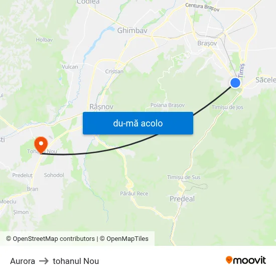 Harta de Aurora către tohanul Nou