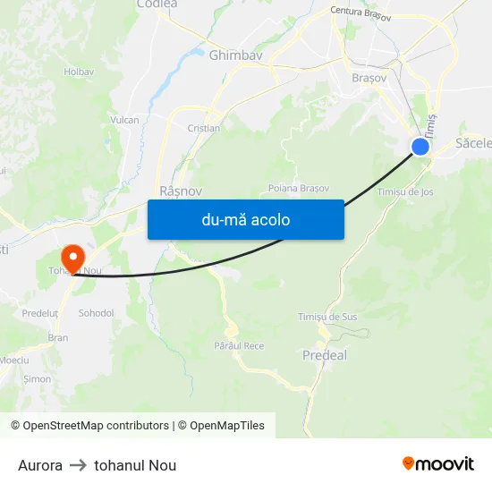 Harta de Aurora către tohanul Nou