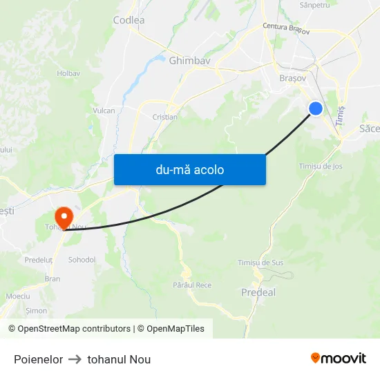 Harta de Poienelor către tohanul Nou