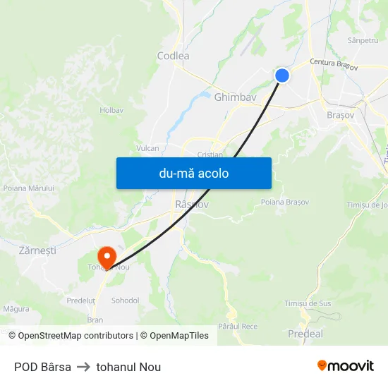 Harta de POD Bârsa către tohanul Nou