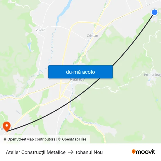 Harta de Atelier Construcții Metalice către tohanul Nou