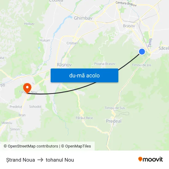 Harta de Ștrand Noua către tohanul Nou