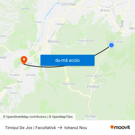 Harta de Timișul De Jos | Facultativă către tohanul Nou