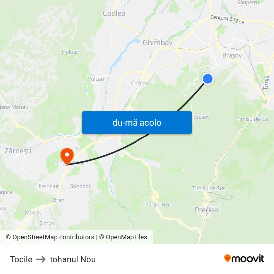 Harta de Tocile către tohanul Nou