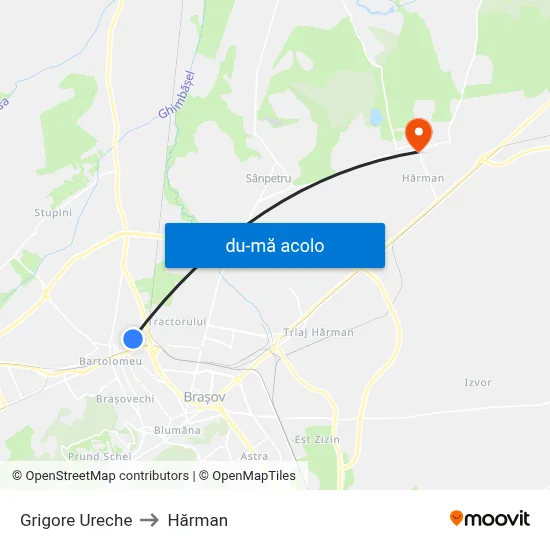 Harta de Grigore Ureche către Hărman