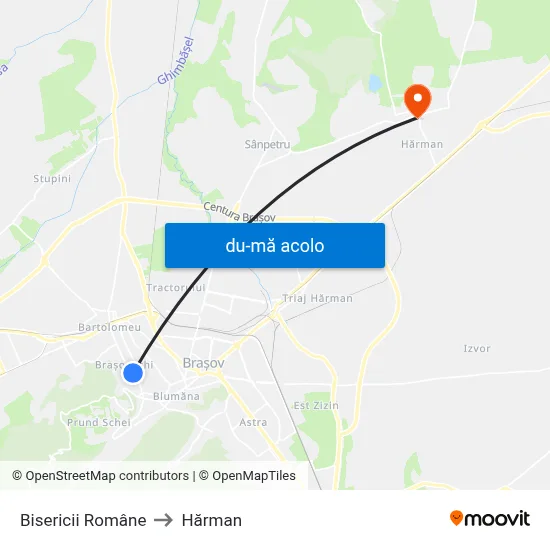 Harta de Bisericii Române către Hărman