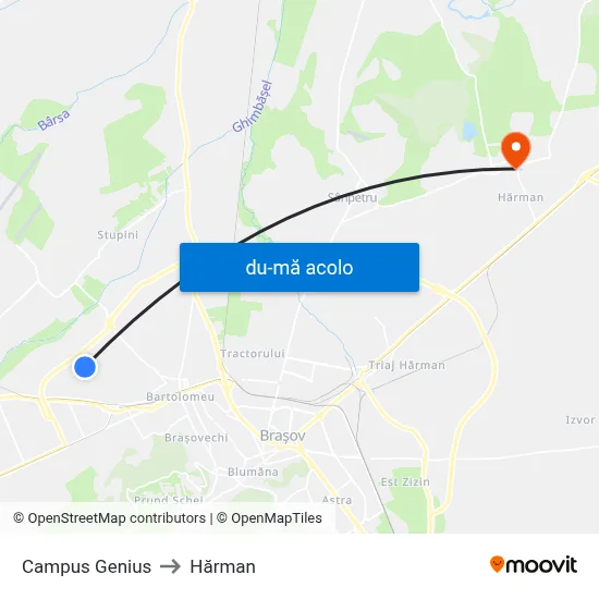 Harta de Campus Genius către Hărman