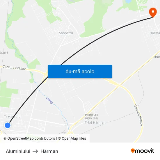 Harta de Aluminiului către Hărman