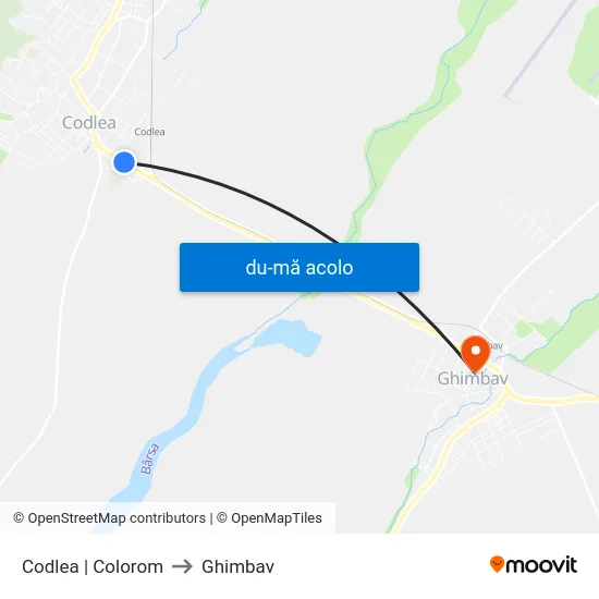 Harta de Codlea | Colorom către Ghimbav