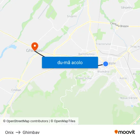 Harta de Onix către Ghimbav