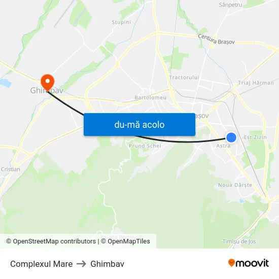 Harta de Complexul Mare către Ghimbav