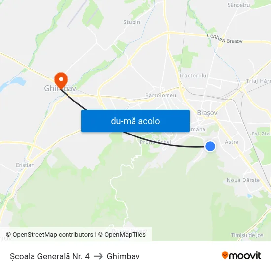 Harta de Școala Generală Nr. 4 către Ghimbav