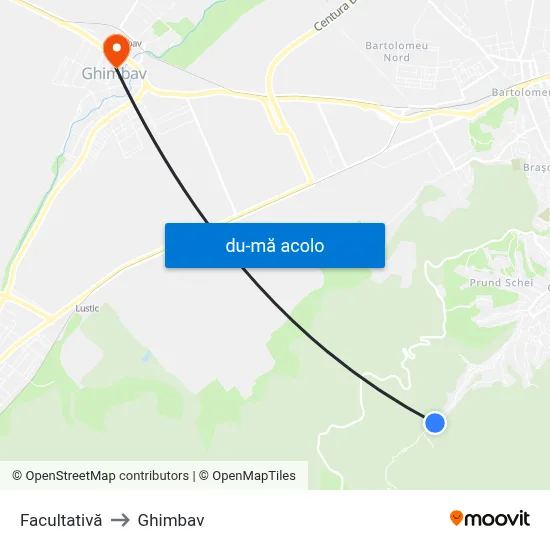 Harta de Facultativă către Ghimbav