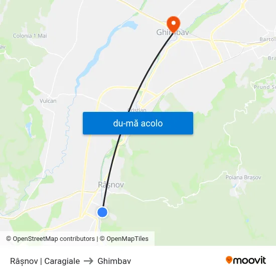 Harta de Râșnov | Caragiale către Ghimbav