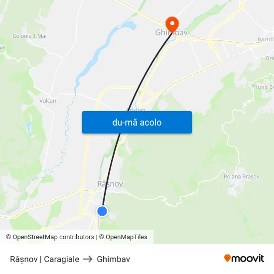 Harta de Râșnov | Caragiale către Ghimbav