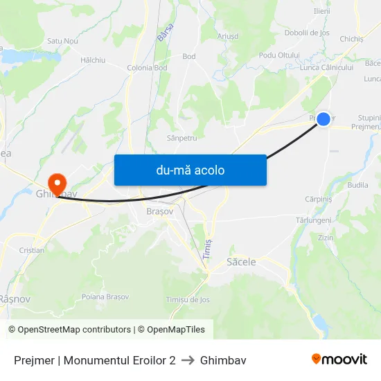 Harta de Prejmer | Monumentul Eroilor 2 către Ghimbav