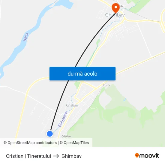 Harta de Cristian | Tineretului către Ghimbav