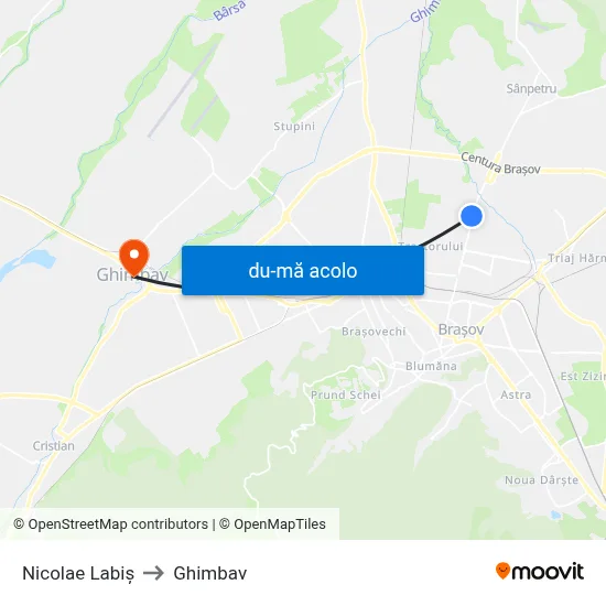 Harta de Nicolae Labiș către Ghimbav