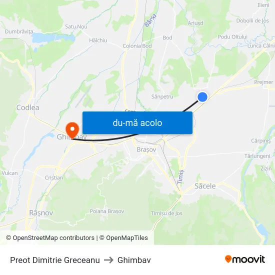 Harta de Preot Dimitrie Greceanu către Ghimbav