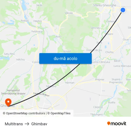 Harta de Multitrans către Ghimbav