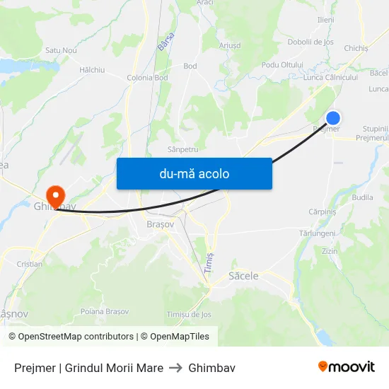 Harta de Prejmer | Grindul Morii Mare către Ghimbav