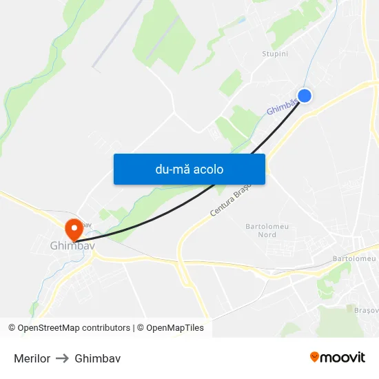 Harta de Merilor către Ghimbav