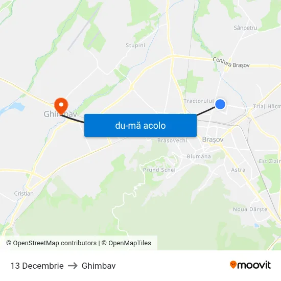 Harta de 13 Decembrie către Ghimbav