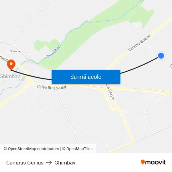 Harta de Campus Genius către Ghimbav
