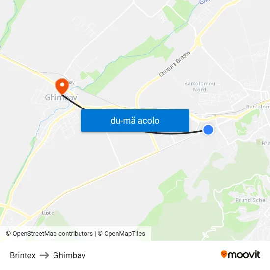 Harta de Brintex către Ghimbav