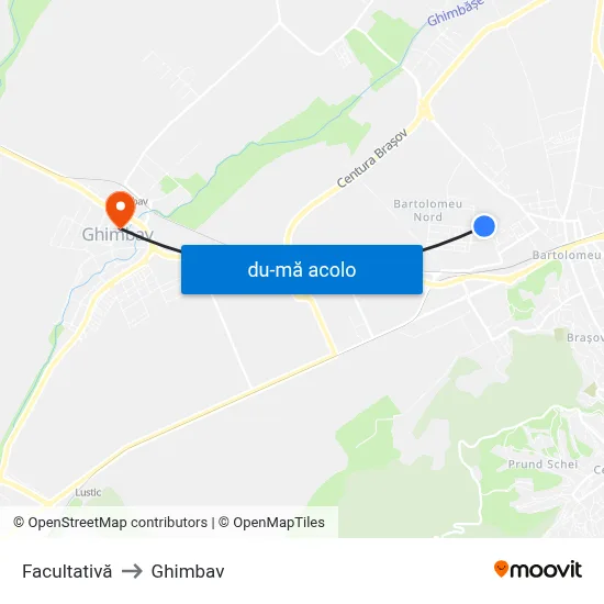 Harta de Facultativă către Ghimbav