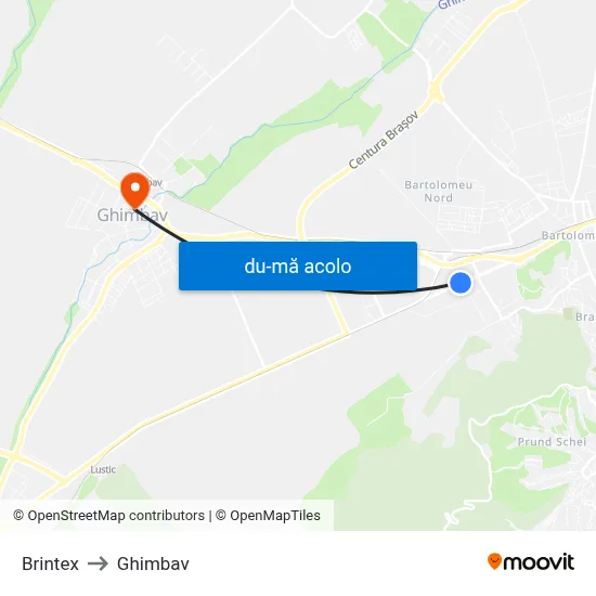 Harta de Brintex către Ghimbav