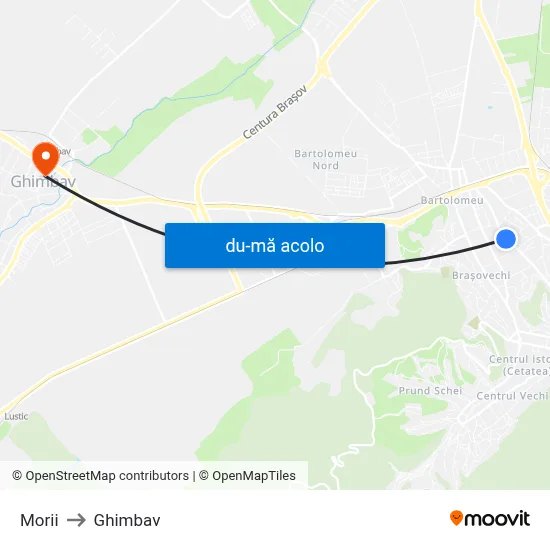Harta de Morii către Ghimbav
