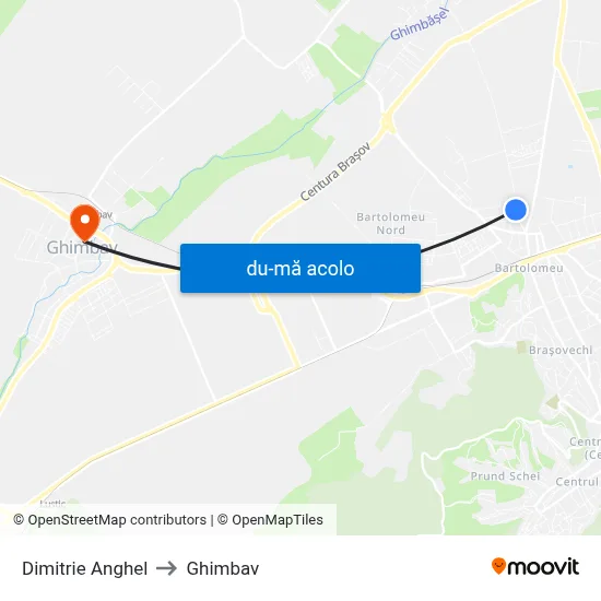 Harta de Dimitrie Anghel către Ghimbav