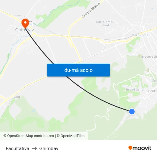 Harta de Facultativă către Ghimbav