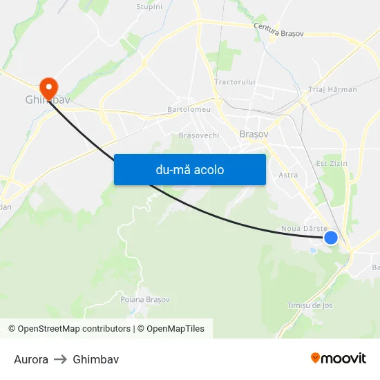 Harta de Aurora către Ghimbav