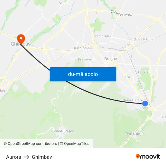 Harta de Aurora către Ghimbav